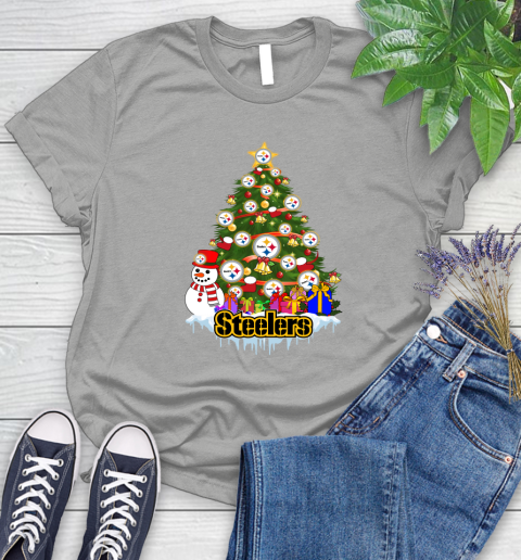 Pittsburgh Steelers Merry Christmas NFL Football Sports Women's T-Shirt 10