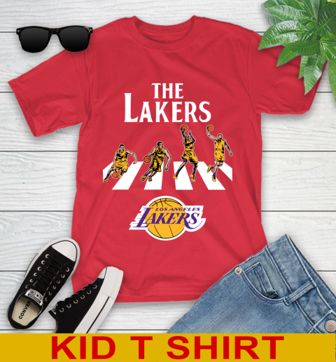 NBA Basketball Los Angeles Lakers The Beatles Rock Band Shirt Youth T-Shirt 11