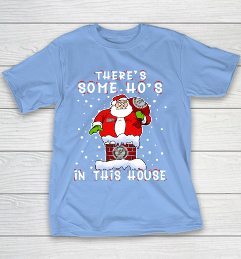 San Antonio Spurs Christmas There Is Some Hos In This House Santa Stuck In The Chimney NBA Youth T-Shirt 8
