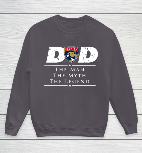 Florida Panthers NHL Ice Hockey Dad The Man The Myth The Legend Youth Sweatshirt 5