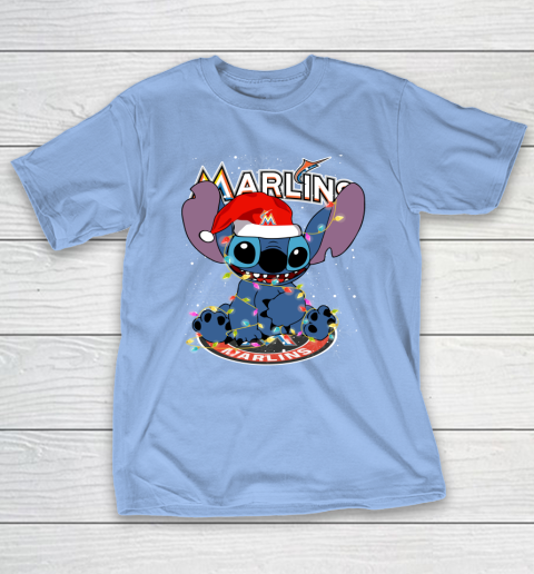 Miami Marlins MLB noel stitch Baseball Christmas T-Shirt 8