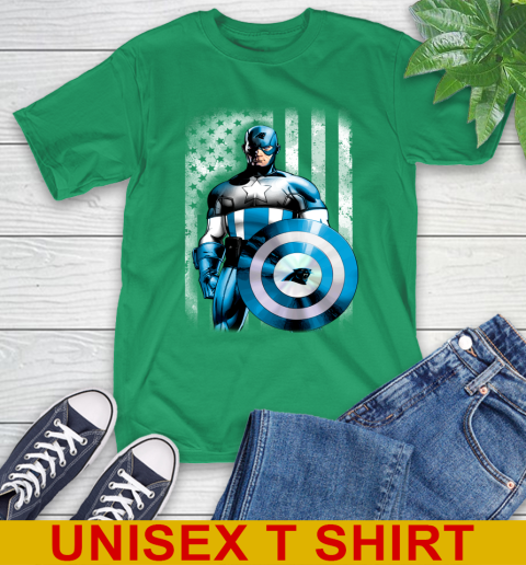 Carolina Panthers NFL Football Captain America Marvel Avengers American Flag Shirt T-Shirt 7