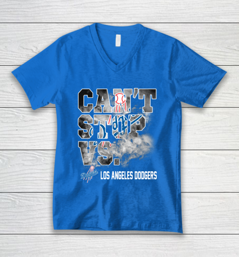MLB Los Angeles Dodgers Baseball Can't Stop Vs Dodgers V-Neck T-Shirt 5