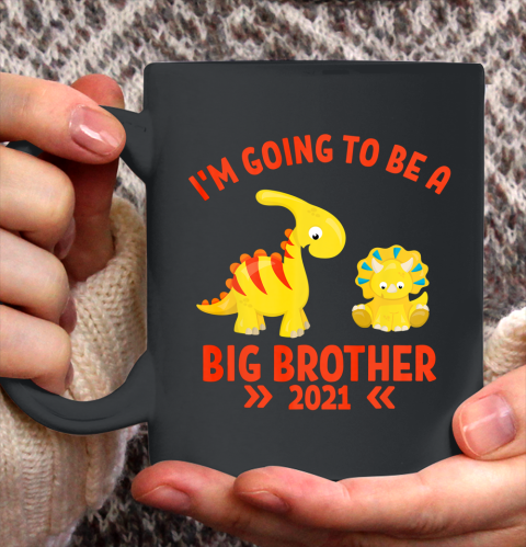 Big Brother 2021 I m Going To Be A Big brother Dinosaurs Ceramic Mug 11oz