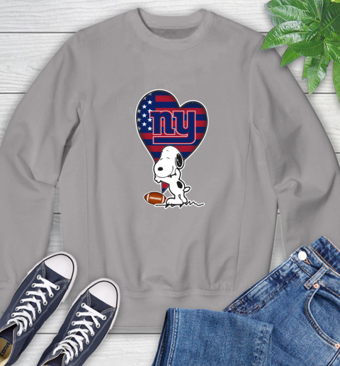 New York Giants NFL Football The Peanuts Movie Adorable Snoopy Sweatshirt 5