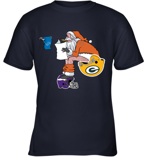 Santa Claus Chicago Bears Shit On Other Teams Christmas Youth T-Shirt
