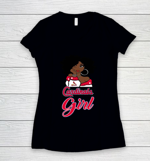 St.Louis Cardinalss Girl MLB Women's V-Neck T-Shirt
