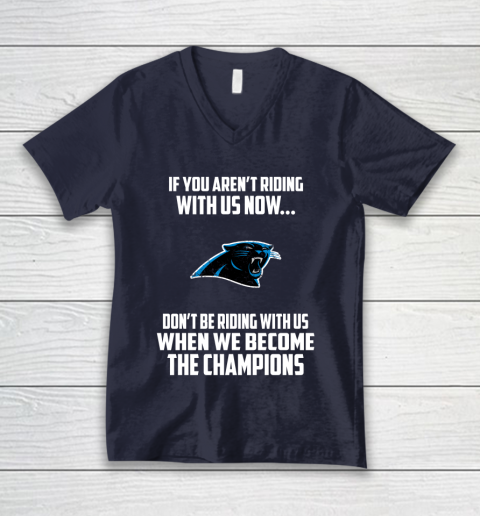 NFL Carolina Panthers Football We Become The Champions V-Neck T-Shirt 2