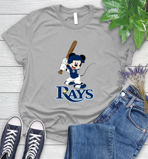 MLB Baseball Tampa Bay Rays Cheerful Mickey Mouse Shirt Women's T-Shirt 5