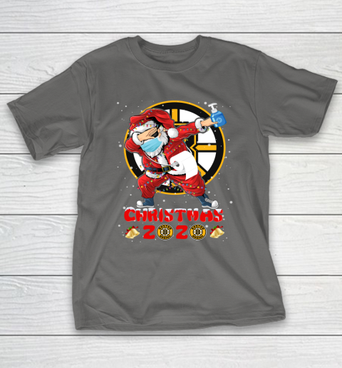 Boston Bruins Funny Santa Claus Dabbing Christmas 2020 NHL T-Shirt 8