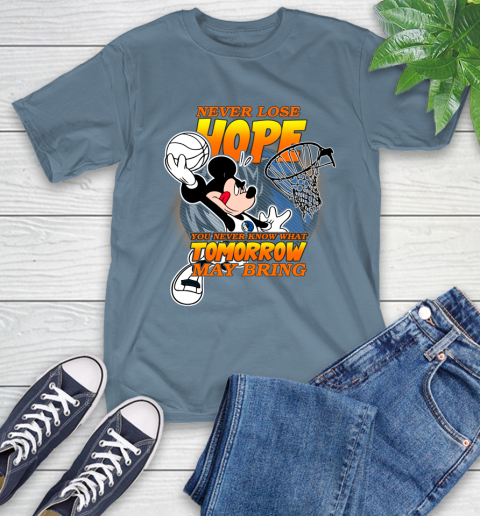 Dallas Mavericks NBA Basketball Mickey Disney Never Lose Hope T-Shirt 8