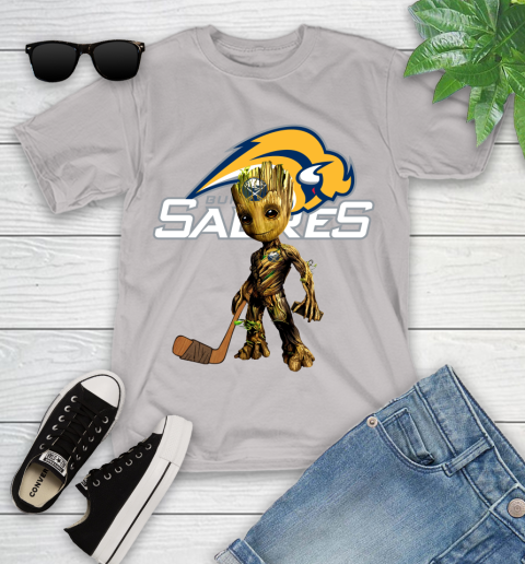 Buffalo Sabres NHL Hockey Groot Marvel Guardians Of The Galaxy Youth T-Shirt 12