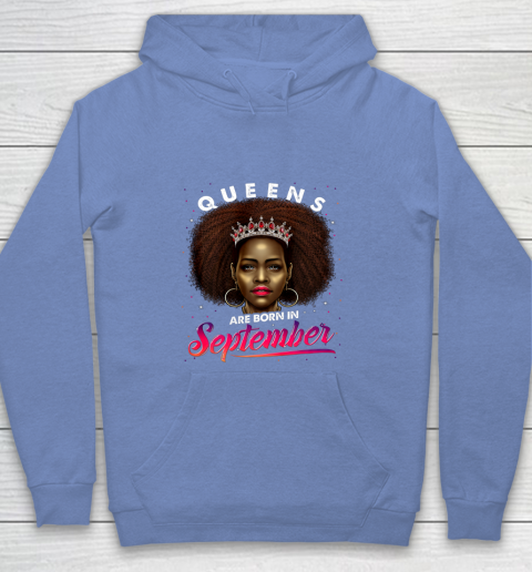 Queens Born September Shirt Black Girl Virgo Libra Birthday Youth Hoodie 8