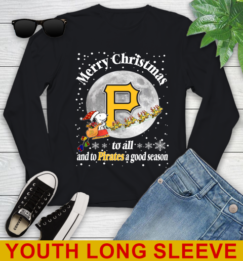 Pittsburgh Pirates Merry Christmas To All And To Pirates A Good Season MLB Baseball Sports Youth Long Sleeve