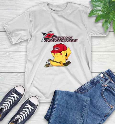 NHL Pikachu Hockey Sports Carolina Hurricanes T-Shirt