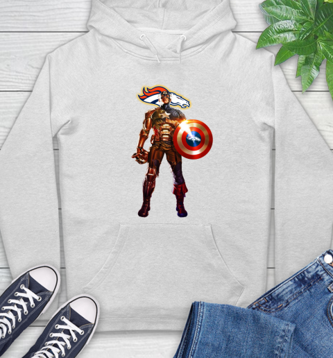 NFL Captain America Marvel Avengers Endgame Football Sports Denver Broncos Hoodie