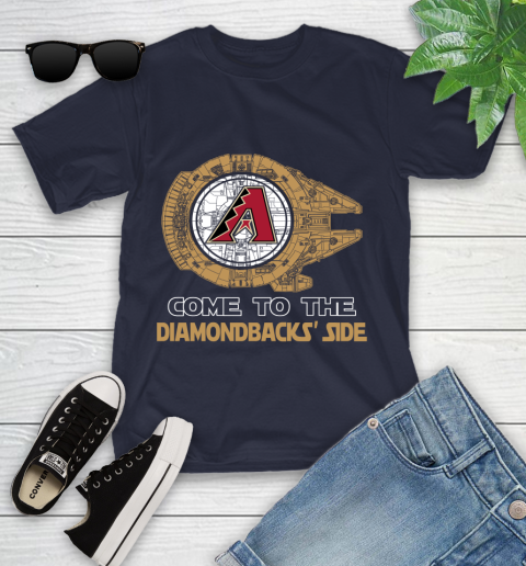 MLB Come To The Arizona Diamondbacks Side Star Wars Baseball Sports Youth T-Shirt 2