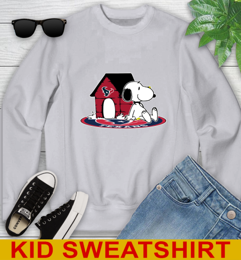 NFL Football Houston Texans Snoopy The Peanuts Movie Shirt Youth Sweatshirt 4