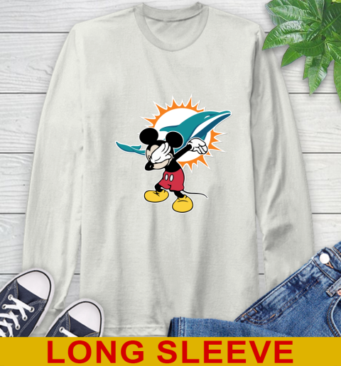 Miami Dolphins NFL Football Dabbing Mickey Disney Sports Long Sleeve T-Shirt 12