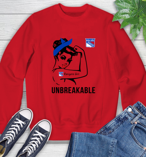 NHL New York Rangers Girl Unbreakable Hockey Sports Sweatshirt 7