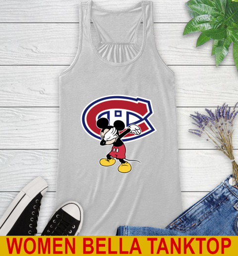 Montreal Canadiens NHL Hockey Dabbing Mickey Disney Sports Racerback Tank