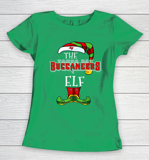 Tampa Bay Buccaneers Christmas ELF Funny NFL Women's T-Shirt 5