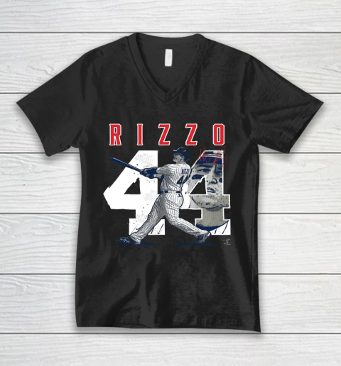 Anthony Rizzo Tshirt Number 44 Portrait V-Neck T-Shirt