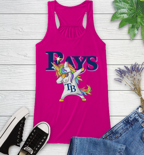 Tampa Bay Rays MLB Baseball Funny Unicorn Dabbing Sports Racerback Tank 8