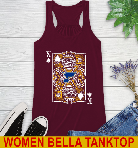 St.Louis Blues NHL Hockey The King Of Spades Death Cards Shirt Racerback Tank 2