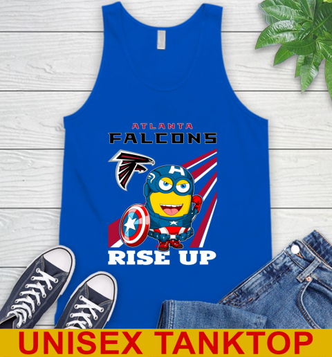 NFL Football Atlanta Falcons Captain America Marvel Avengers Minion Shirt Tank Top 4