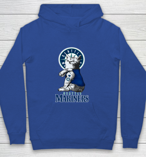 MLB Baseball My Cat Loves Seattle Mariners Youth Hoodie 6