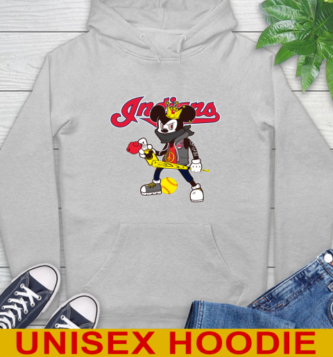 Cleveland Indians MLB Baseball Mickey Peace Sign Sports Hoodie 6