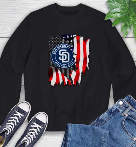 San Diego Padres MLB Baseball American Flag Sweatshirt