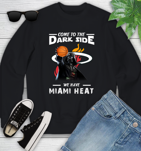 NBA Come To The Dark Side We Have Miami Heat Star Wars Darth Vader Basketball Youth Sweatshirt
