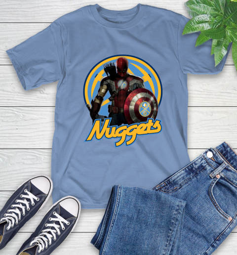 Denver Nuggets NBA Basketball Captain America Thor Spider Man Hawkeye Avengers T-Shirt 11