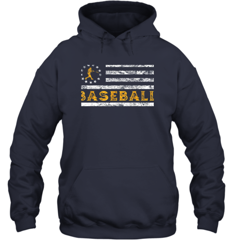zvet baseball lovers vintage american betsy ross flag softball hoodie 23 front navy