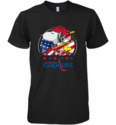 Washington Capitals Ice Hockey Snoopy And Woodstock NHL Premium Men's T-Shirt