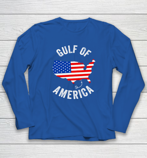 Gulf of USA America Funny Gulf of Mexico USA Flag Map July 4th Long Sleeve T-Shirt 5