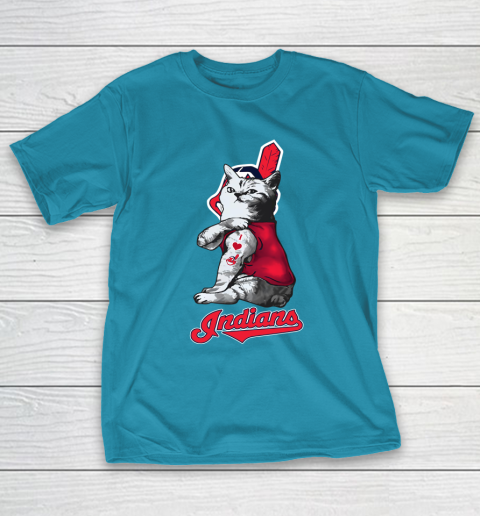 MLB Baseball My Cat Loves Cleveland Indians T-Shirt 7