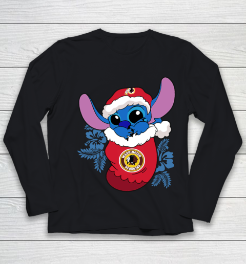 Washington Redskins Christmas Stitch In The Sock Funny Disney NFL Youth Long Sleeve