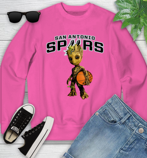 San Antonio Spurs NBA Basketball Groot Marvel Guardians Of The Galaxy Youth Sweatshirt 7