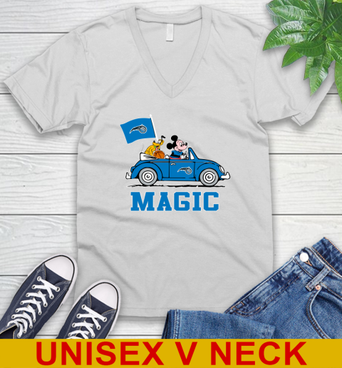 NBA Basketball Orlando Magic Pluto Mickey Driving Disney Shirt V-Neck T-Shirt
