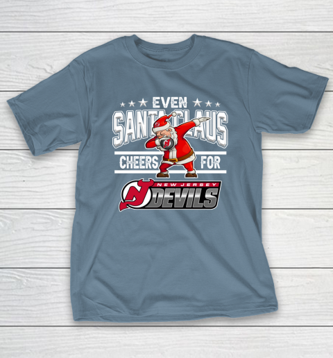 New Jersey Devils Even Santa Claus Cheers For Christmas NHL T-Shirt 6