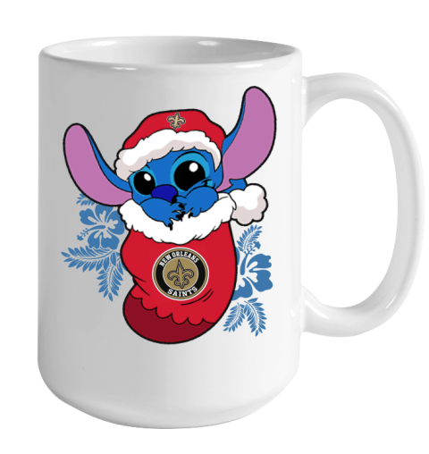 New Orleans Saints Christmas Stitch In The Sock Funny Disney NFL Color Changing Mug 15oz 2