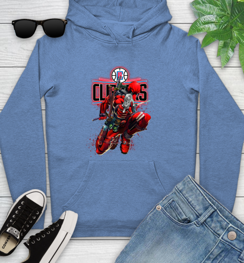 NBA Deadpool Marvel Comics Sports Basketball LA Clippers Youth Hoodie 12