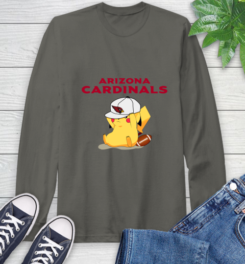 NFL Pikachu Football Sports Arizona Cardinals Long Sleeve T-Shirt 8