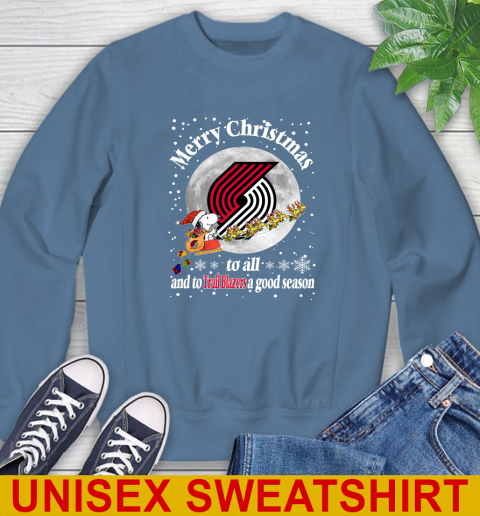Portland Trail Blazers Merry Christmas To All And To Trail Blazers A Good Season NBA Basketball Sports Sweatshirt 10