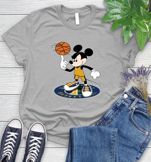 NBA Basketball Utah Jazz Cheerful Mickey Disney Shirt Women's T-Shirt 5
