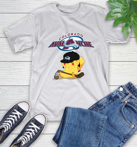 NHL Pikachu Hockey Sports Colorado Avalanche T-Shirt 12