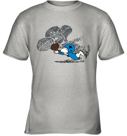 jxtq carolina panthers snoopy plays the football game youth t shirt 26 front ash
